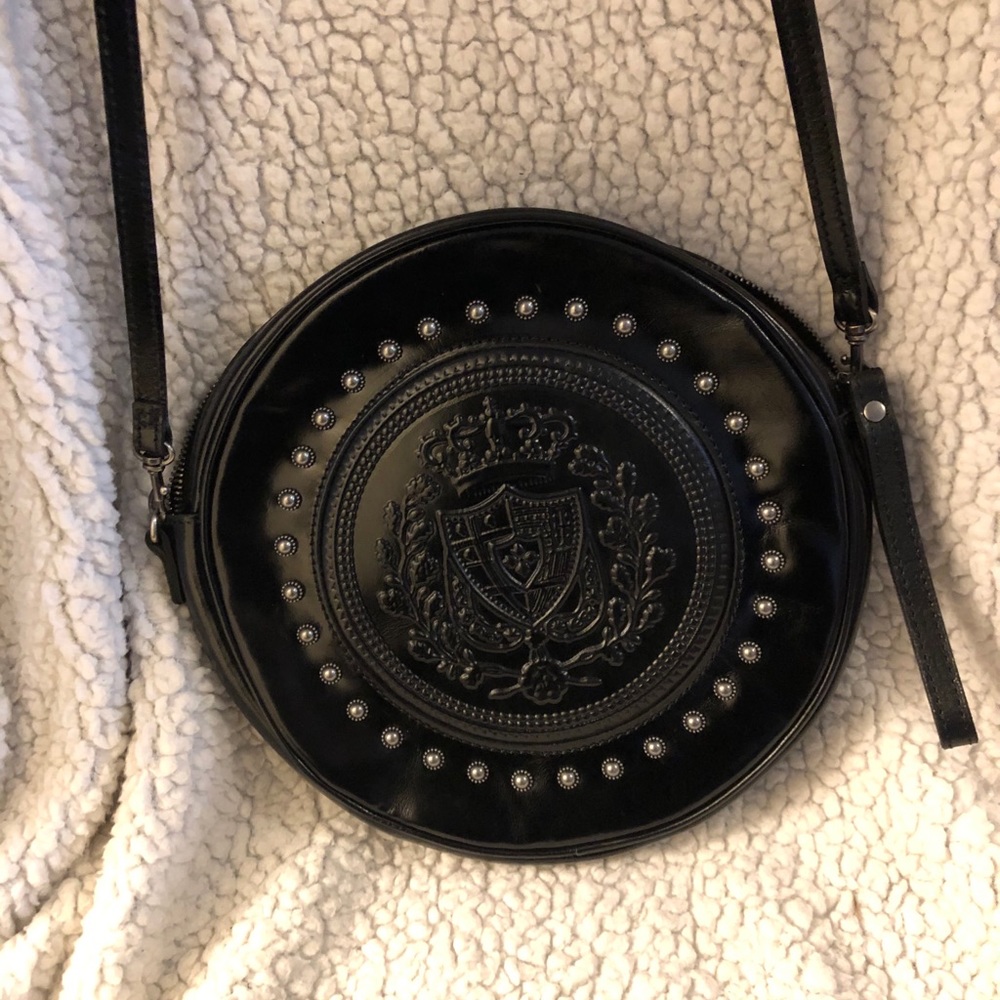Patricia Nash Black Leather Scafati Crossbody